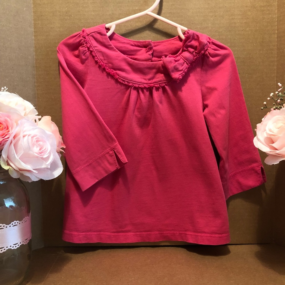 Janie and Jack Bow Knit Top 2T Pink